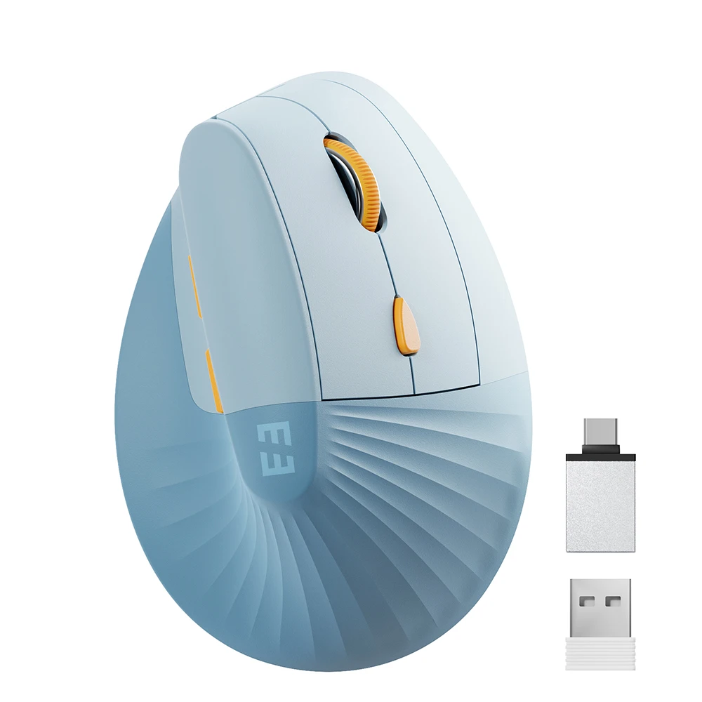 Mouse Vertical sem Fio Recarregável Usb tipo c Ergonômico Ratos para Computador Notebook Mac Ios Windows xp 10 11 Android
