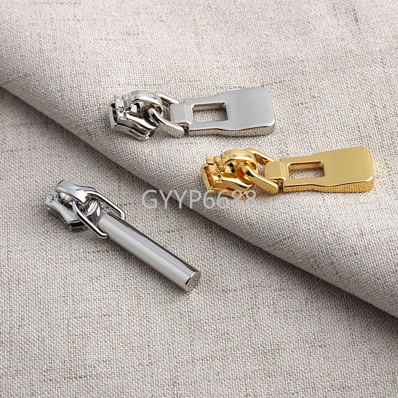 10-50-100PCS 5# Nylon And Metal Zipper Sliders For Sewing Bags Clothes Pocket Suitcase Zips Head Puller Repair Kit Accessories