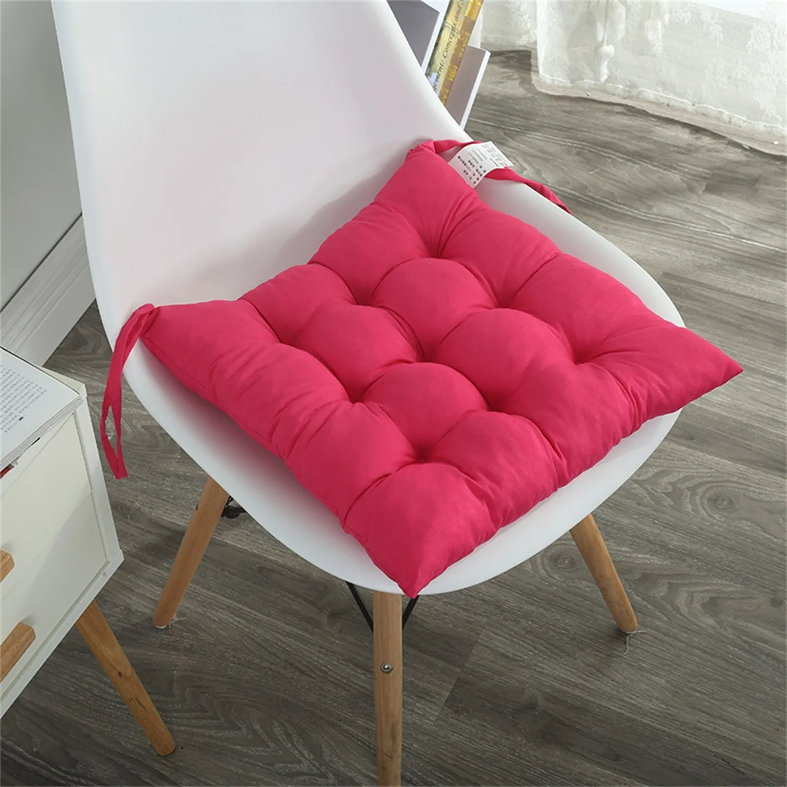 Solid Chair Cushion Square Mat Cotton Upholstery Soft Padded Cushion Pad Office Home Or Car Garden Sun Lounge Seat Cushion 3