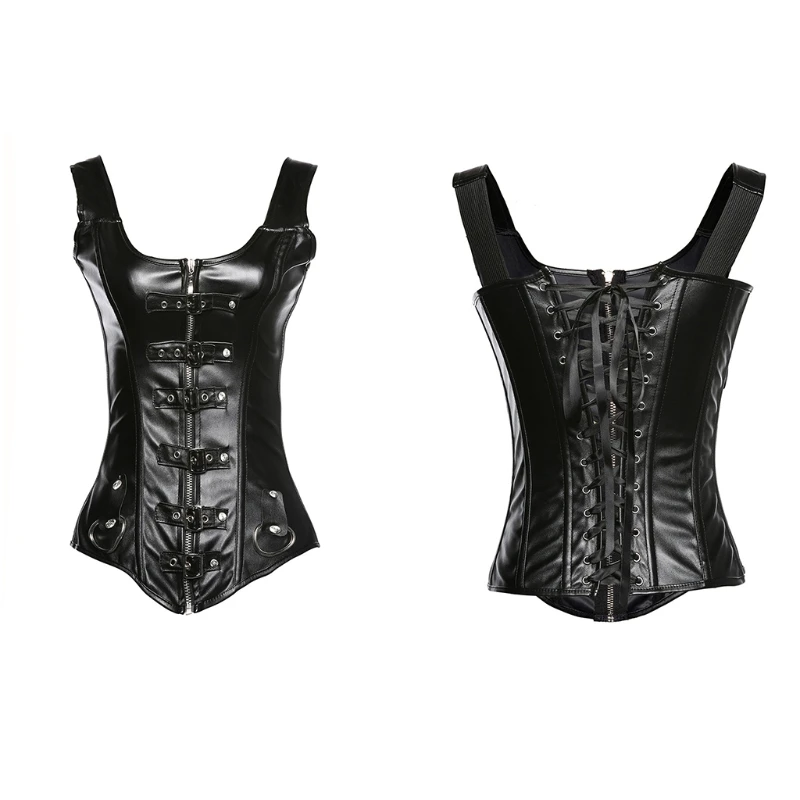 

Slimming Waist Corset Top Bustier Zipper Bustier Top Sexy Lingerie Underbust Chest Binder Waist Trainer Gothic