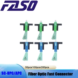 50/100/200/300PCS FTTH SC Fiber Quick Connector SC APC Fiber Optic Connector FTTH UPC Fiber Optic Fast Connector Wholesale