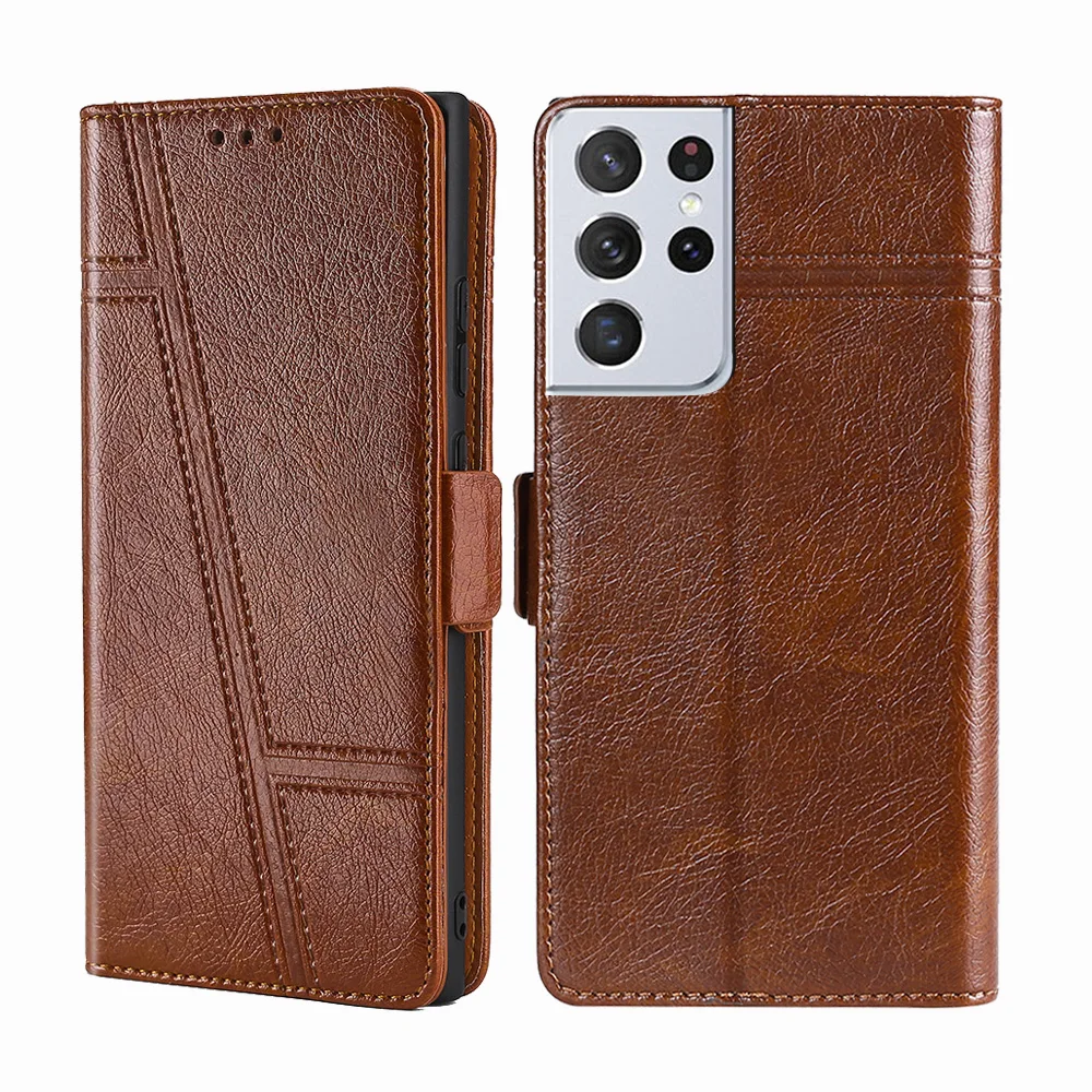Deluxe Flip Wallet Leather Case - Premium Protective Cover