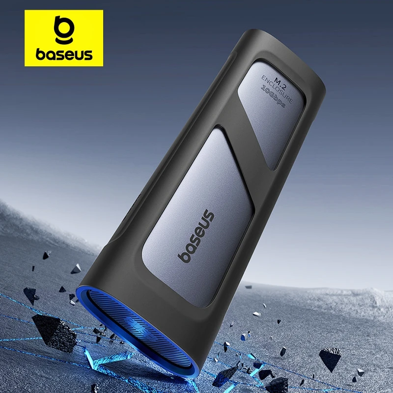 Baseus NVMe M2 SSD 케이스, 지지대 NVME 프로토콜, 8TB 확장, M.2 에서 USB C 타입 금속 외장 어댑터, SSD 인클로저 케이스, 10Gbps