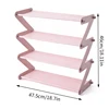 Simple 4-layer assembled shoe rack Z-shaped fabric dustproof assembly storage rack for household storage 5