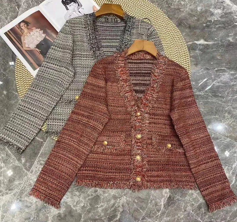 

Новинка, корейский модный свитер, кардиганы, сезон осень-зима 2022, вязаная женская Шерстяная трикотажная повседневная одежда с длинным рукавом, цвет серый/красный