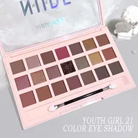 21-color Eyeshadow Palette, Matte And Shimmering Glitter Multicolor Nude Red Brown Tone Eyeshadow, Waterproof And Sweat-proof Da 1