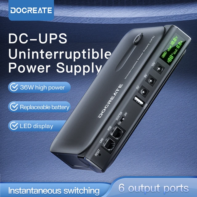 New 36W Digital UPS Uninterruptible Power Supply 5V 9V 12V Mini Backup Power Adapter No Battery For WiFi Router