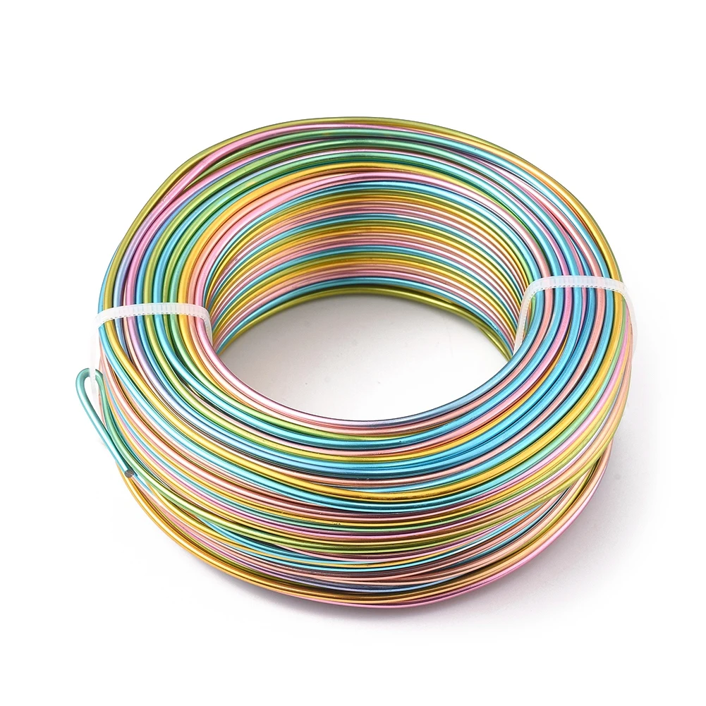 3/5 Segment Colors 2mm Bendable Aluminum Wire for Jewelry Making DIY Necklace Bracelet Braided Beading Wire Findings