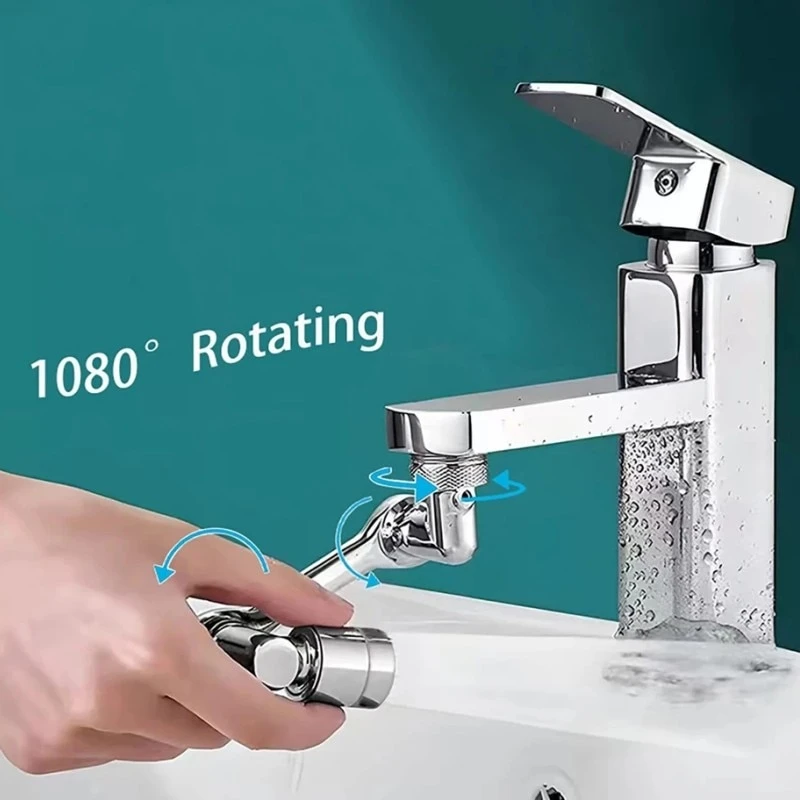 1PC The Robotic Arm Can Rotate 1080 Splash Proof Faucet Extender