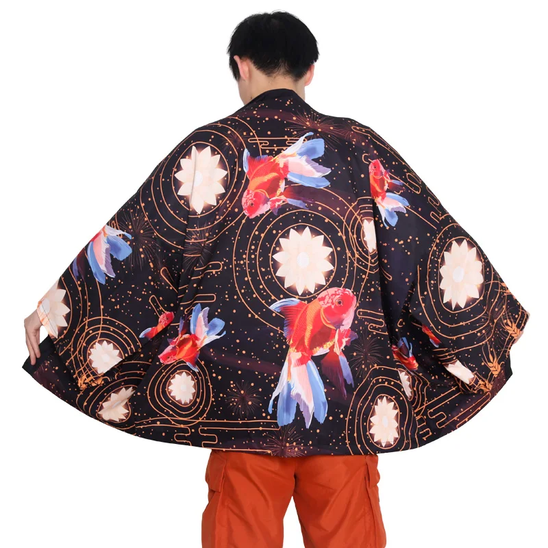 Japanese Kimono Samurai Kimono Man Cartoon Print Shirt Clothing Harajuku Cardigan For Men Women japanese kimono japanese kimono cardigan japanese kimono shirt