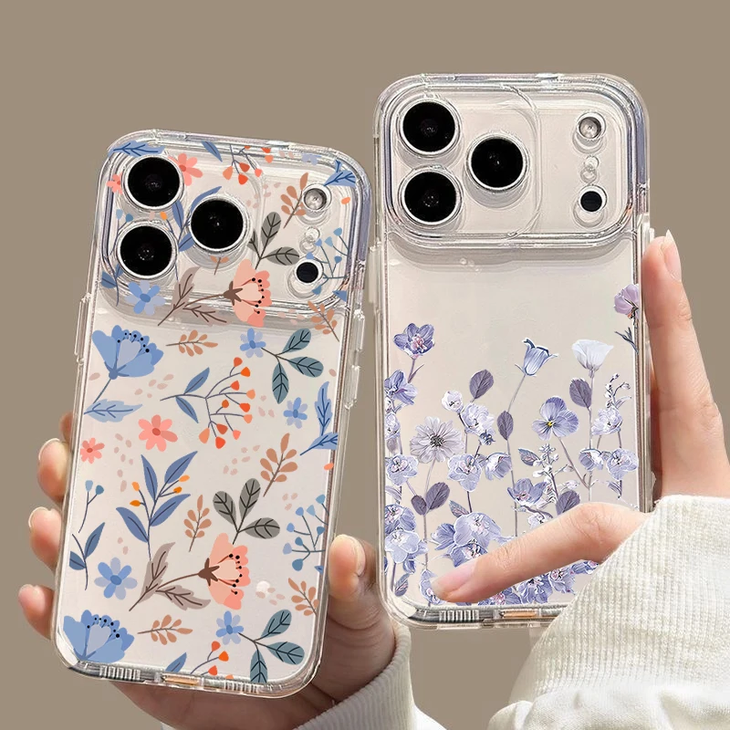 Clear Floral Soft Phone Case - Elegant Transparent Protective Cover