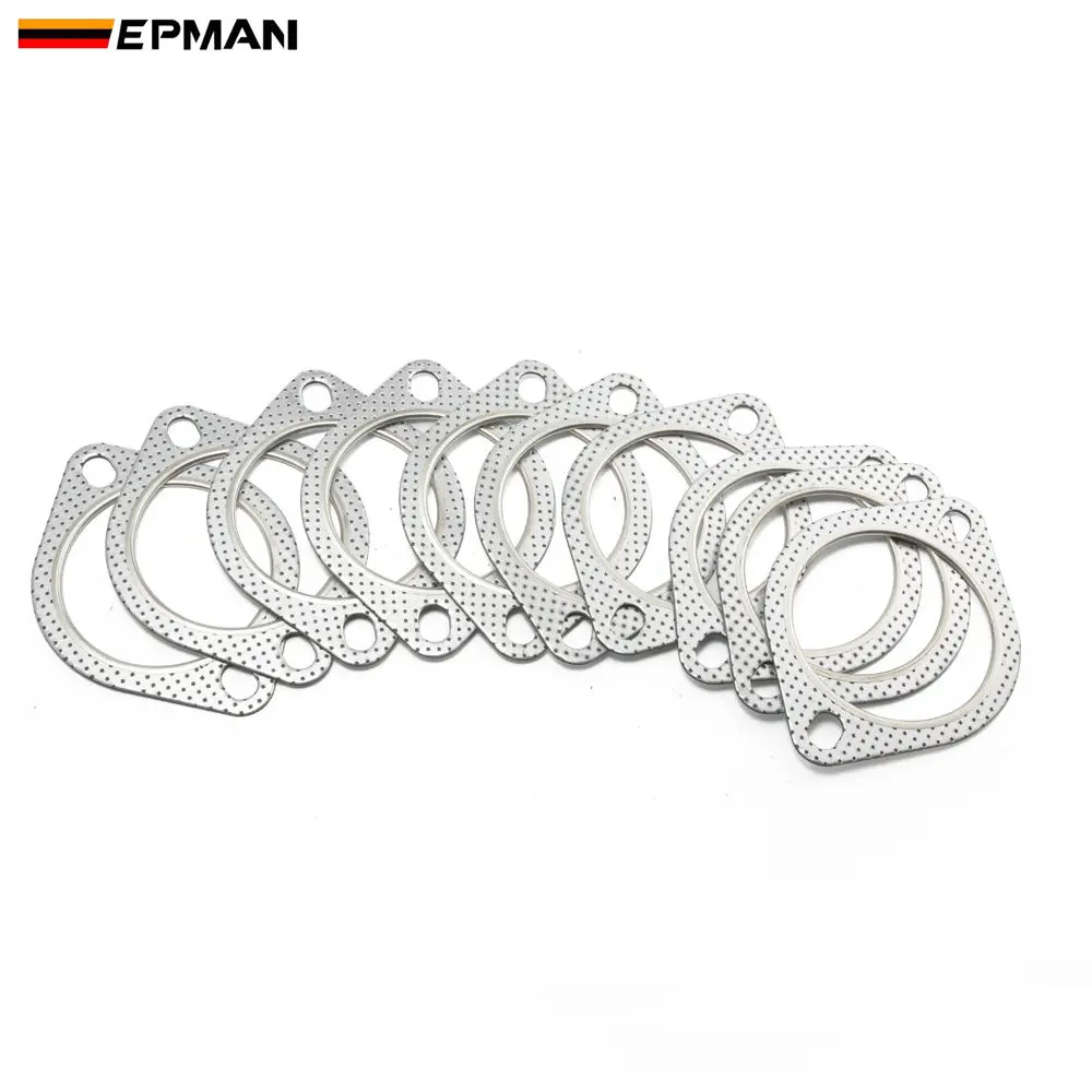 EPMAN 10PCS/LOT Exhaust Pipe To Muffler Gasket 3" CATBACK for Subaru IMPREZA WRX STI GT Turbo EP-CGQ62S