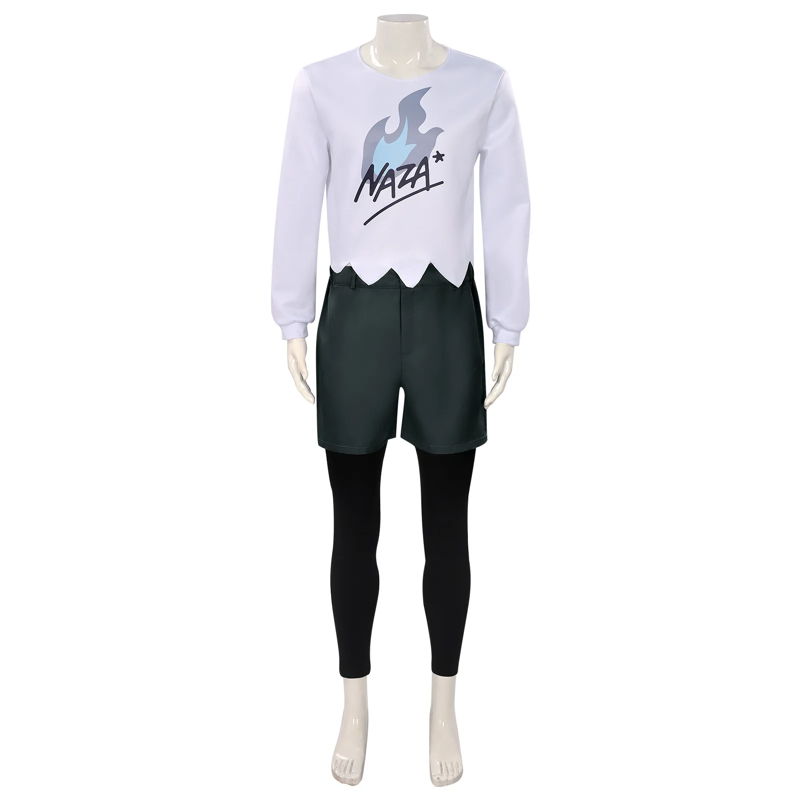Nezha Birth of the Demon Child Red Flame Print Cosplay Costume