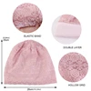 Women Elastic Turban Muslim Lace Rhinestone Hijab Islam Sleep Night Caps Chemo Pullover Hat Ladies Scarf Headwrap Baggy Beanies 6