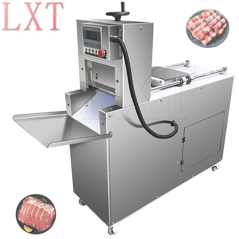 

Commercial Electric Meat Slicer Stainless Steel CNC Double Cut Lamb Roll Machine Adjustable Thickness