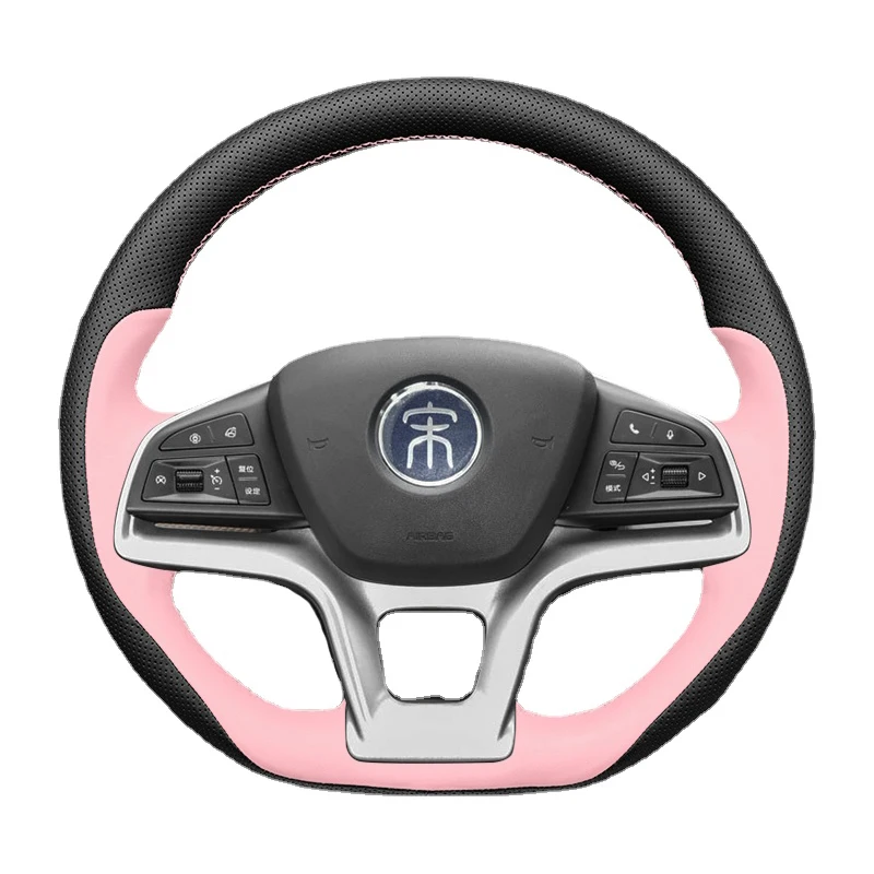 

Индивидуальная оплетка ручного шитья для BYD Han Tang Song Plus D-type, аксессуары для интерьера автомобиля из натуральной кожи