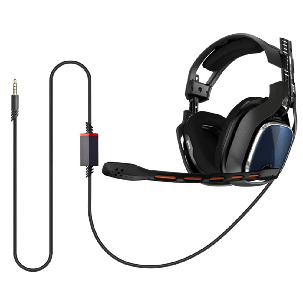 Audio Cable Inline Mute Cord for Astro A10/A30/A40/A40TR/A50 Gaming Headphones Audio Line Extension Cable for PS5/PS4 Controller