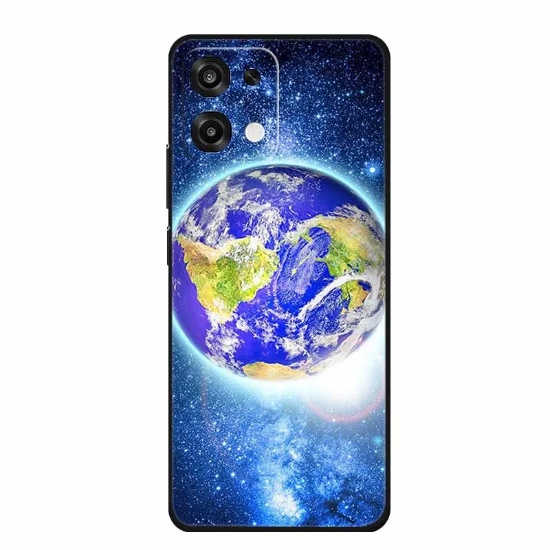 Slim Black Silicone Soft Phone Case with Colorful Design – Durable Back Cover