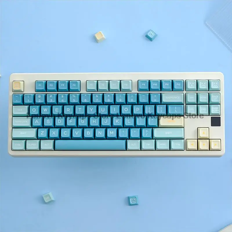 Keycap Pbt Personalizado para Teclado Mecânico Sea Salt Lemon Gmk Tiro Duplo SA Perfil Key Caps Cherry mx Switch 160 Chaves - Imagem 2