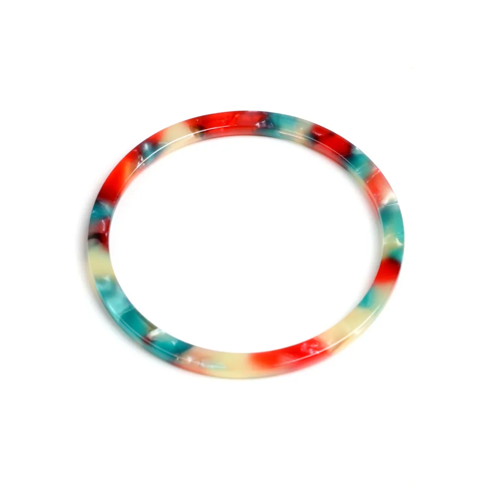 Leopardenmuster, Schildpatt-Ohrring-Charm, Acetat-Acrylperlen, kreisförmig, Boho, Ohrring-Teile, Ohrringe-Fund, 44 mm – Detail 5