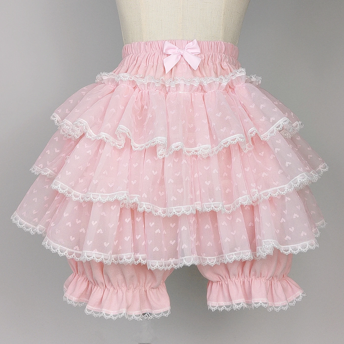 Harajuku Women Lolita Pumpkin Pants Jk Safety Pants Cake Shorts Skirts Japanese Lace Bow Tie Sweet Girls Pumpkin Shorts Large