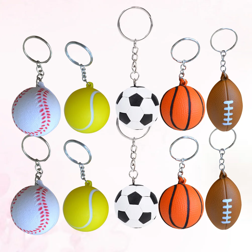 

30 Pcs Rugby Game Souvenir Key Chain Football Keychain Keyring Sports Keychains