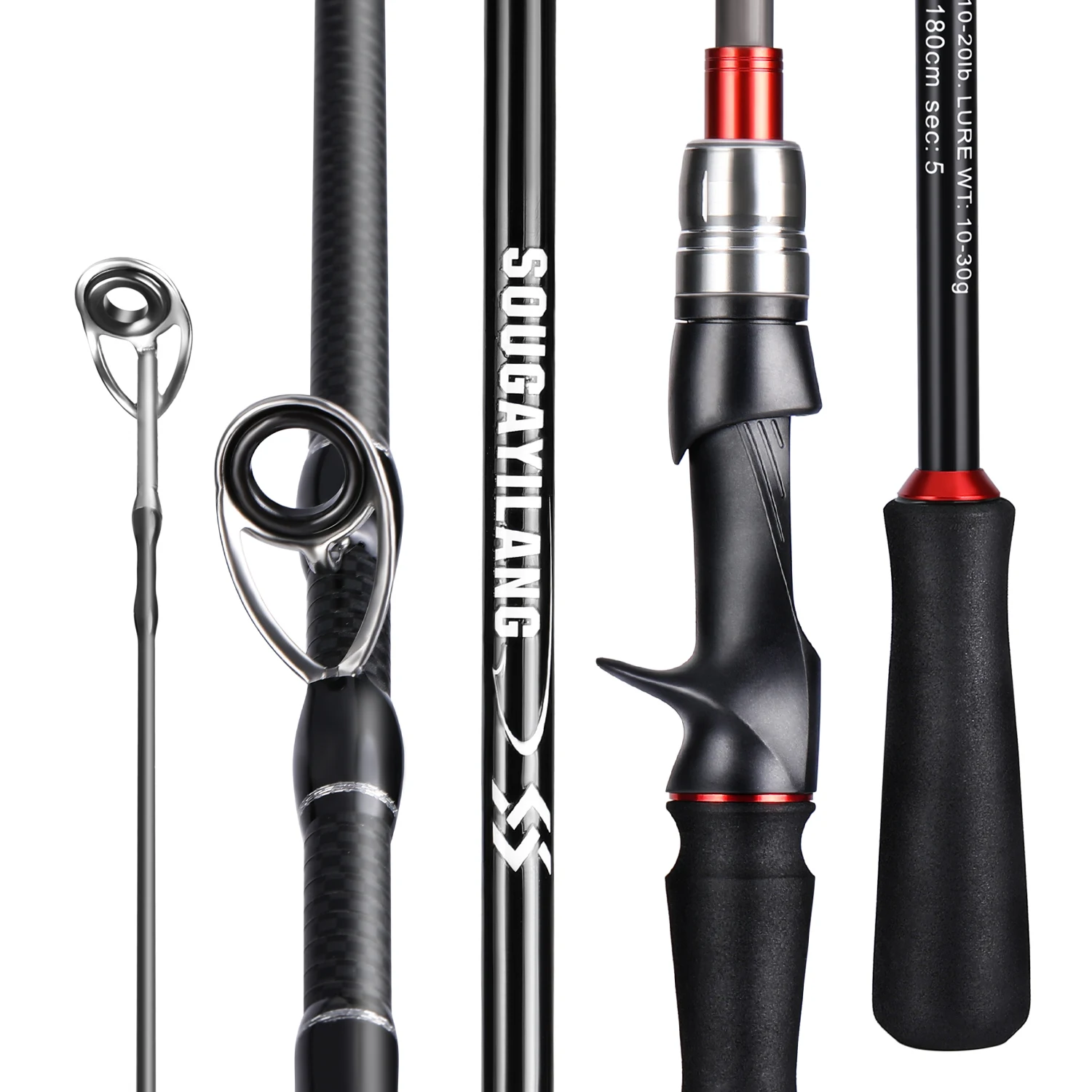Fishing Rods Spinning/Casting Fishing Rod Power M Carbon Fiber Rod Pole 5/6 Sections Travel Fishing Pole Tackle