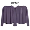 DRUR Fitness T-shirts Women Running Shirts Long Sleeve Quick Dry Breathable Sports Top Jogger Workout Pullover Top Sportswear 1