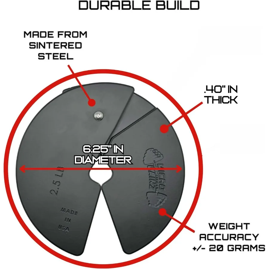 Dumbbell Fractional 2.5 lb Weight Plate, Ideal for Micro Loading,4 Piece Fractional Weight Plates, Designed for Dumbbell Trainin