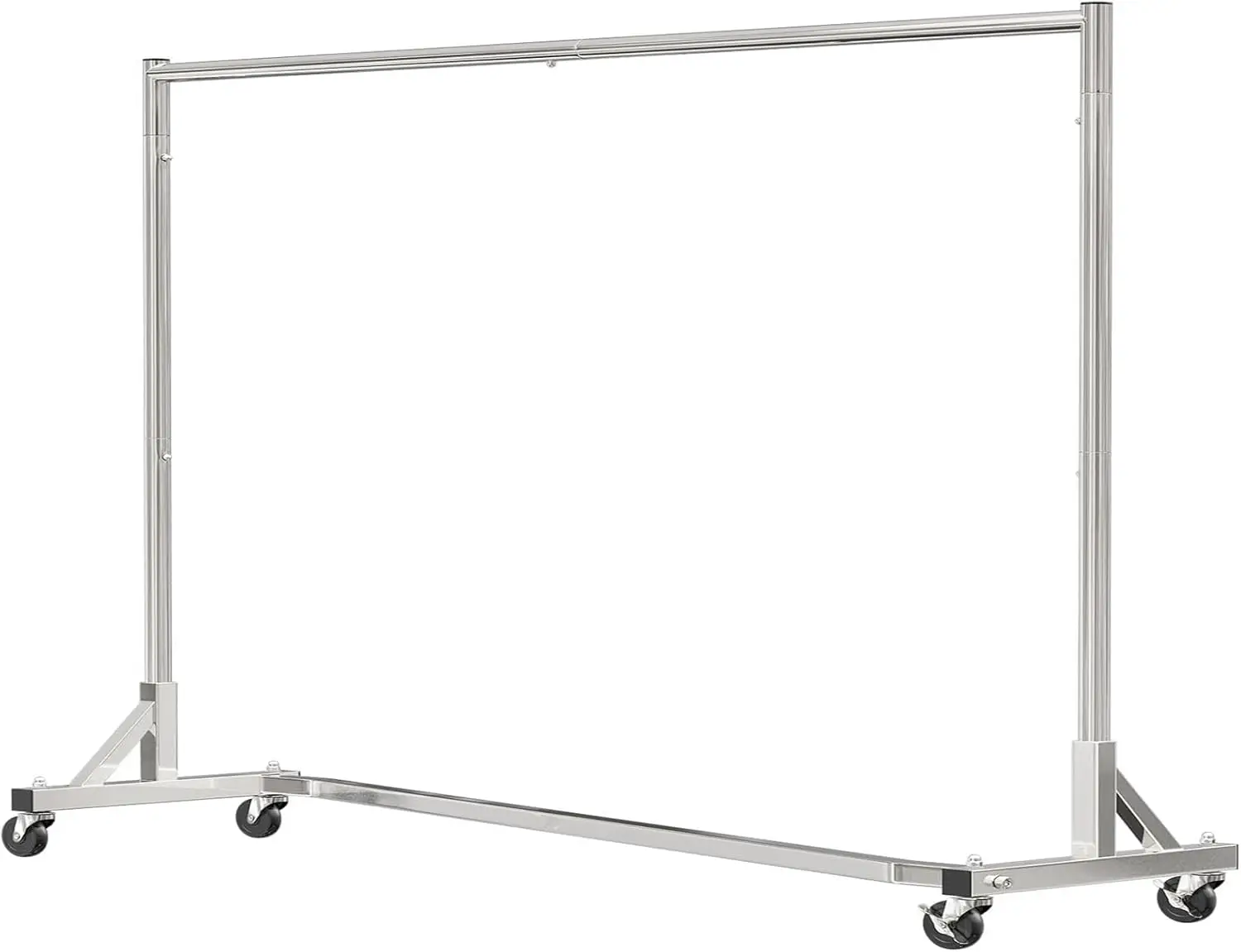 Industrial Grade Z-Base 70in extra long Clothes Garment Rack, Commercial Grade Rolling Clothing Rack, Heavy Duty 600lb Load 2