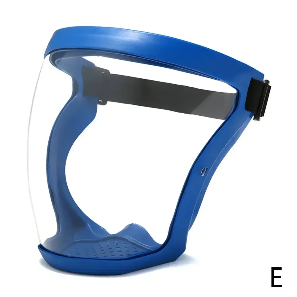 Enhanced Reusable Transparent Full Face Shield Mask for Protection Against Dust and Fog