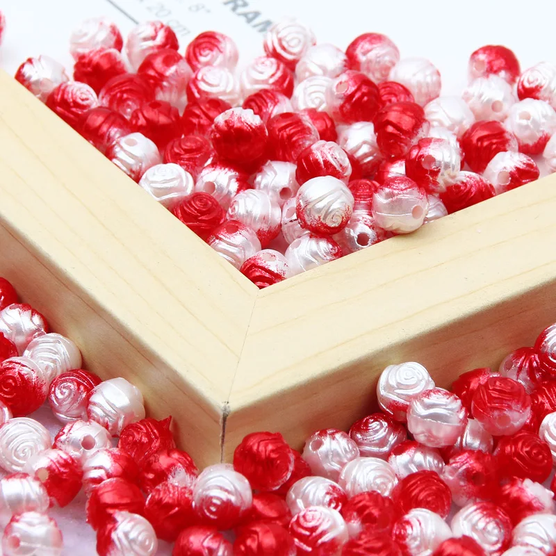 8MM Plastic Beads - Red