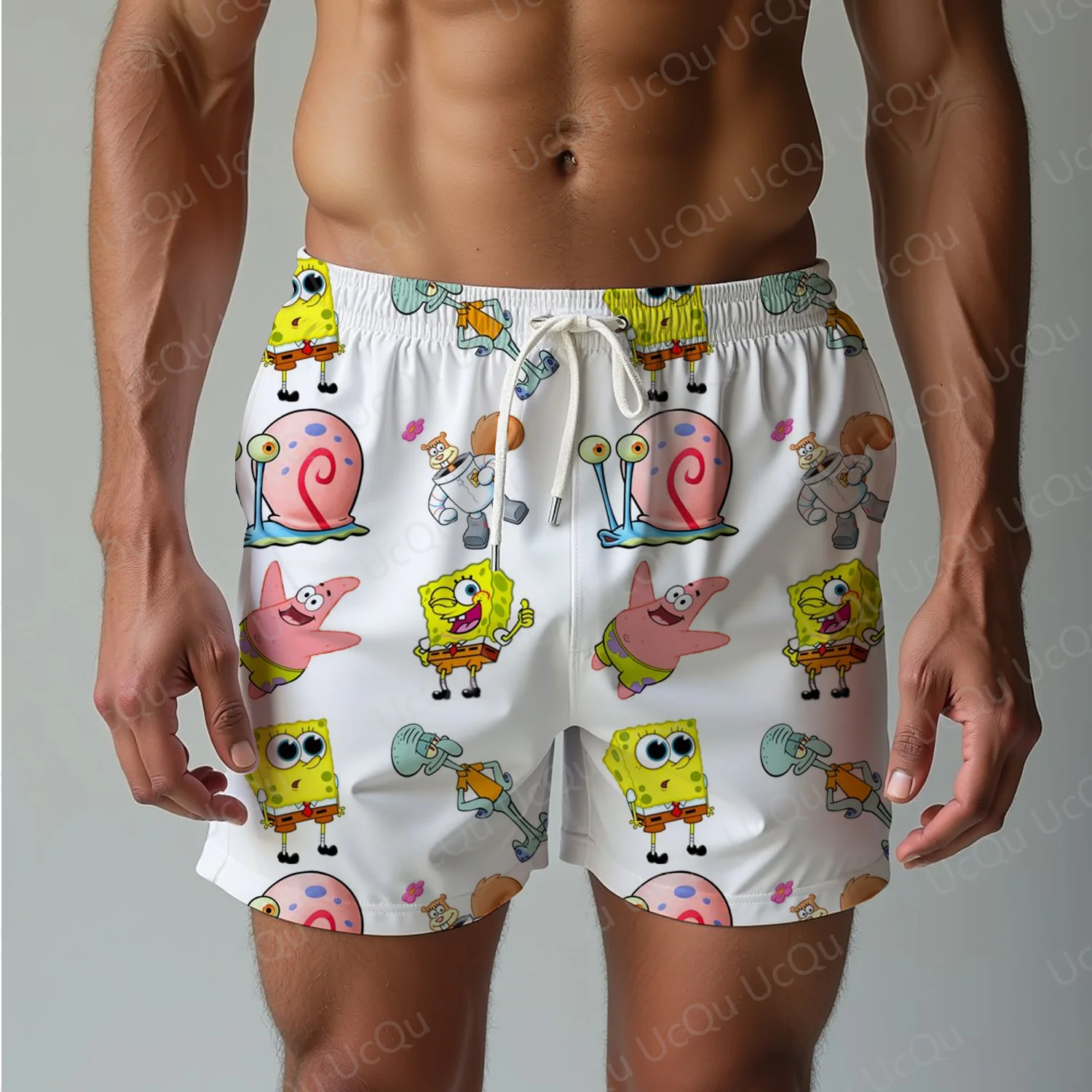 Spongebob Squarepants Sleep Pajama Pants Oversized Adult/Kids Drawstring 3D Printed Beach pants Shorts