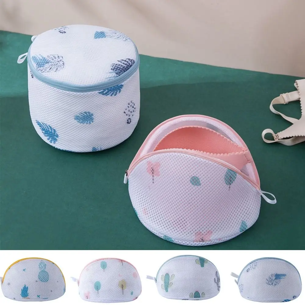 

Sandwich Printed Bra Laundry Bags Thicken Fixed Bra Net Mesh Bag Polyester Mesh with Zipper Bra Cylinder Storage Bag Bathroom