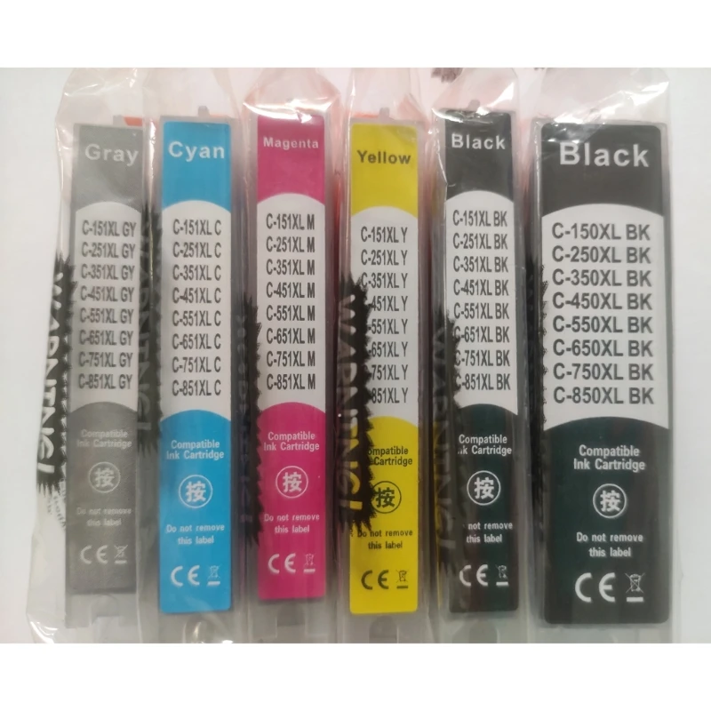 Sostituzione Cartucce D'Inchiostro 550Xl 551Xl Forcanon Pgi-550 Cli-551 Compatibile Per Pixma Ip7250 Ip8750 Mx925 Mg5650 Ix6850