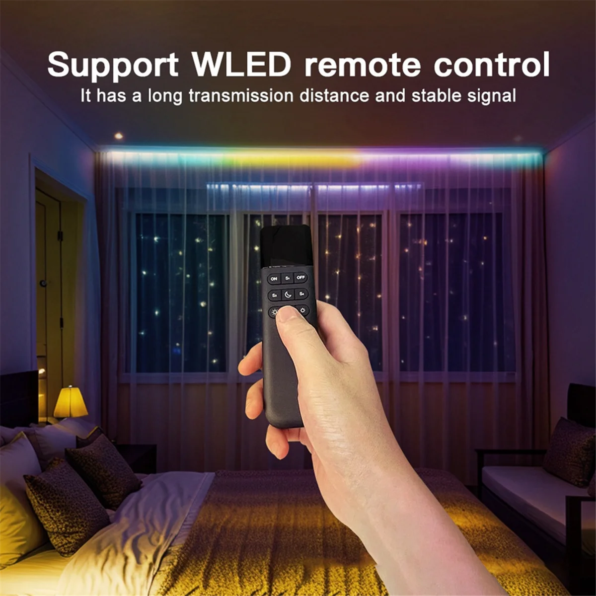 A04R-GLEDOPTO ESP32 WLED LED Controller with Microphone, Music Sync Supports WS2811/WS2812/WS2813/WS2815 Strip Lights Black
