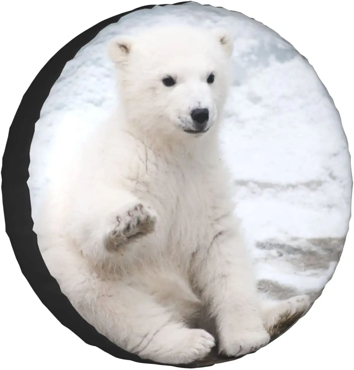 

Baby Polar Bear Printed Spare Tire Cover Waterproof Tire Wheel Protector for Car Truck SUV Camper Trailer Rv 14"-17"