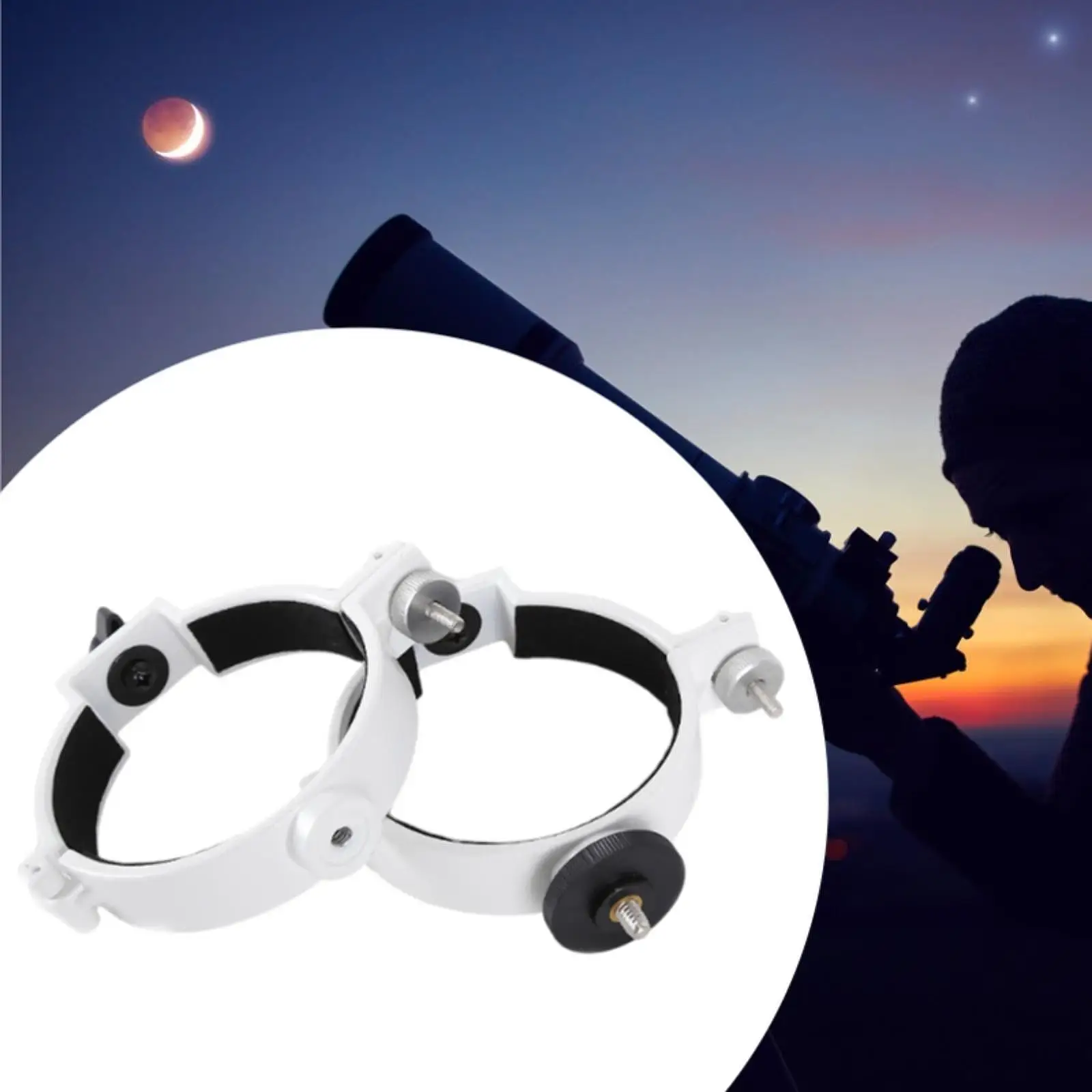 2 Pieces Telescope Tube Mounting Rings Telescope Accessories Spare Parts Simple