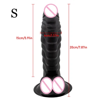 Huge Silicone Scaly Dildos with Suction Cup Soft Big Dick Realistic Penis Erotic Thick Phallus Sex Toys for Women Masturbation 3