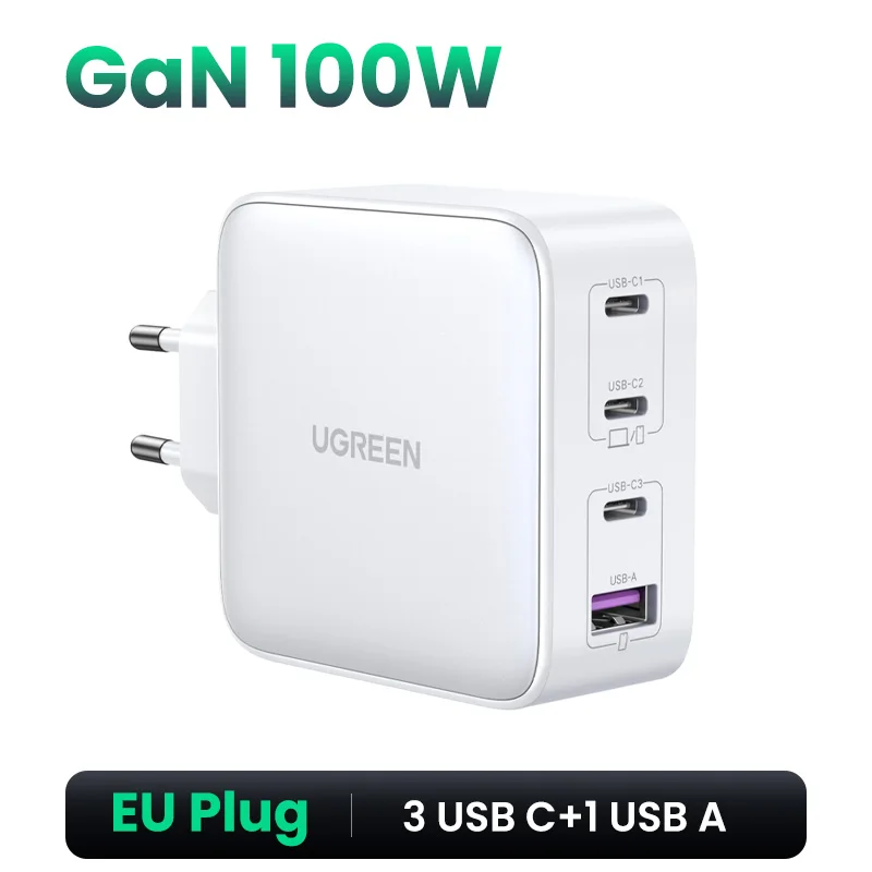 UGREEN Nexode Pro 100W 3-Port GaN USB-C/USB-A Charger 25873 B&H