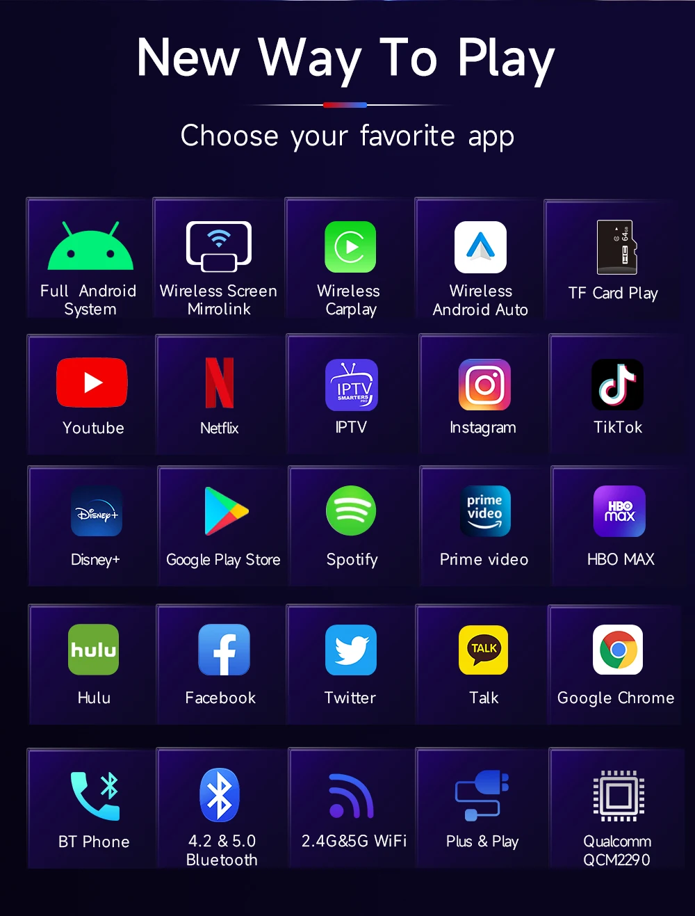 Orange HEYINCARAdaptateur d'écran sans fil Mirrorexhaus, Android