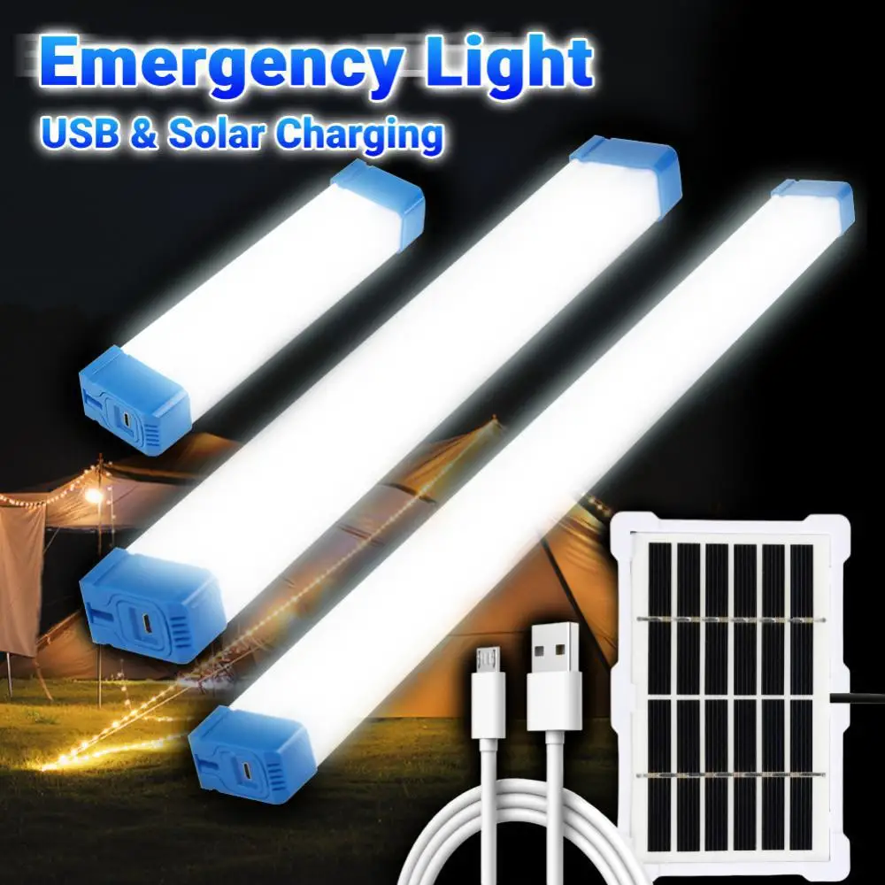 Long LED Tube Night Light Magnetic 17CM 32CM 52CM USB Rechargeable Emergency Light Outdoor Portable Long Strip Emergency