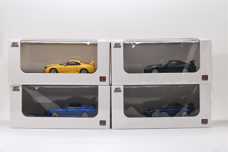 LCD 1:64 Supra Mk4 A80 옐로우 블루 그린 매직 퍼플 다이캐스트 모델 자동차