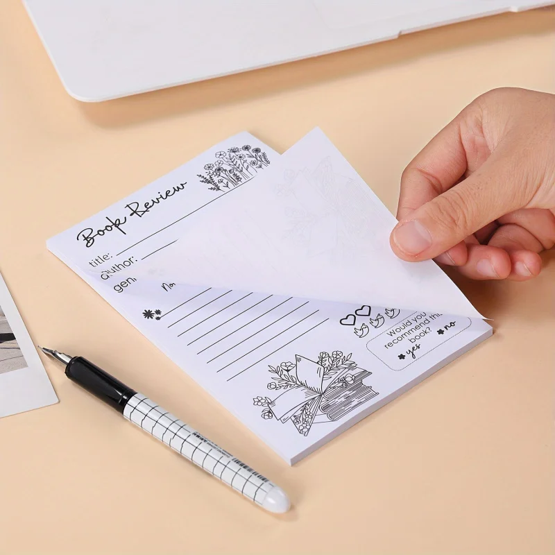 2 Pcs Fun Book Review Notepad 6