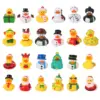 36/48/72Pcs Christmas Rubber Ducks in Bulk, Mini Christmas Ducks Holiday for Jeep Ducking, Xmas Party Favors Decorations 1