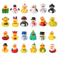 36/48/72Pcs Christmas Rubber Ducks in Bulk, Mini Christmas Ducks Holiday for Jeep Ducking, Xmas Party Favors Decorations 1