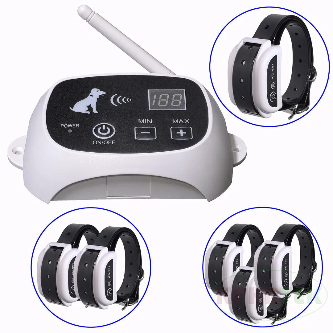 Retail Wireless Electric Dog Pet Fence Containment System Transmitter Collar Waterproof 27g9