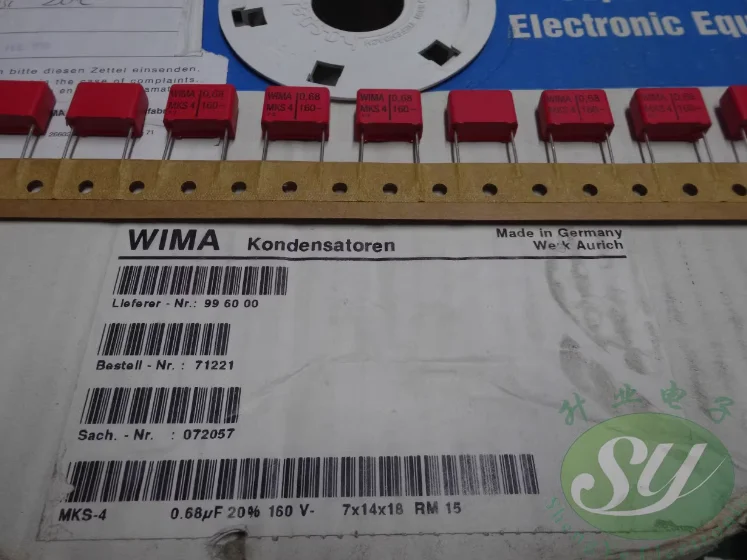 20pcs/lot Original German WIMA MKS4 0.68uF/160V 680nf u68 684 brand new thin film capacitor 15mm free shipping