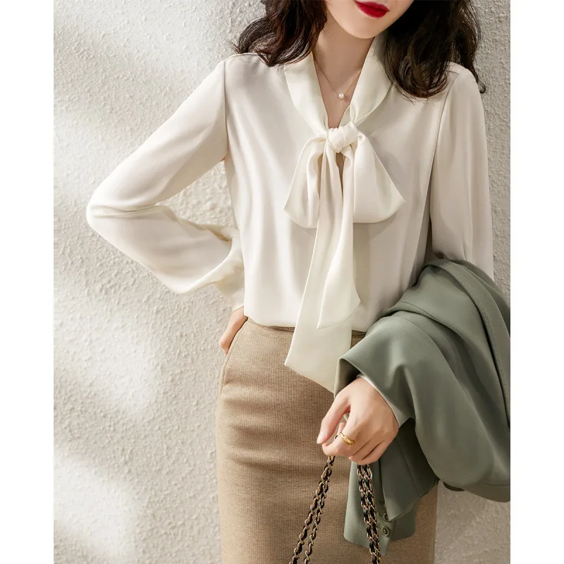 

White Sexy Korean Out Women Blouse Autumn 2024 Spring Black Top Vintage Button Up Shirts Long Sleeve Mesh Design Tops QY270