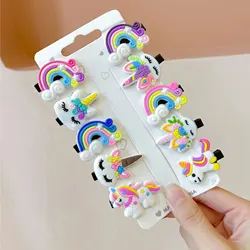 Set of 10 Cute Cartoon Unicorn Hair Clips & Ice Cream Headbands (Unicorn series)